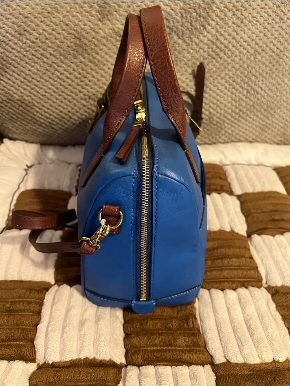 Fossil Fiona Satchel in Malibu Blue NWTS!